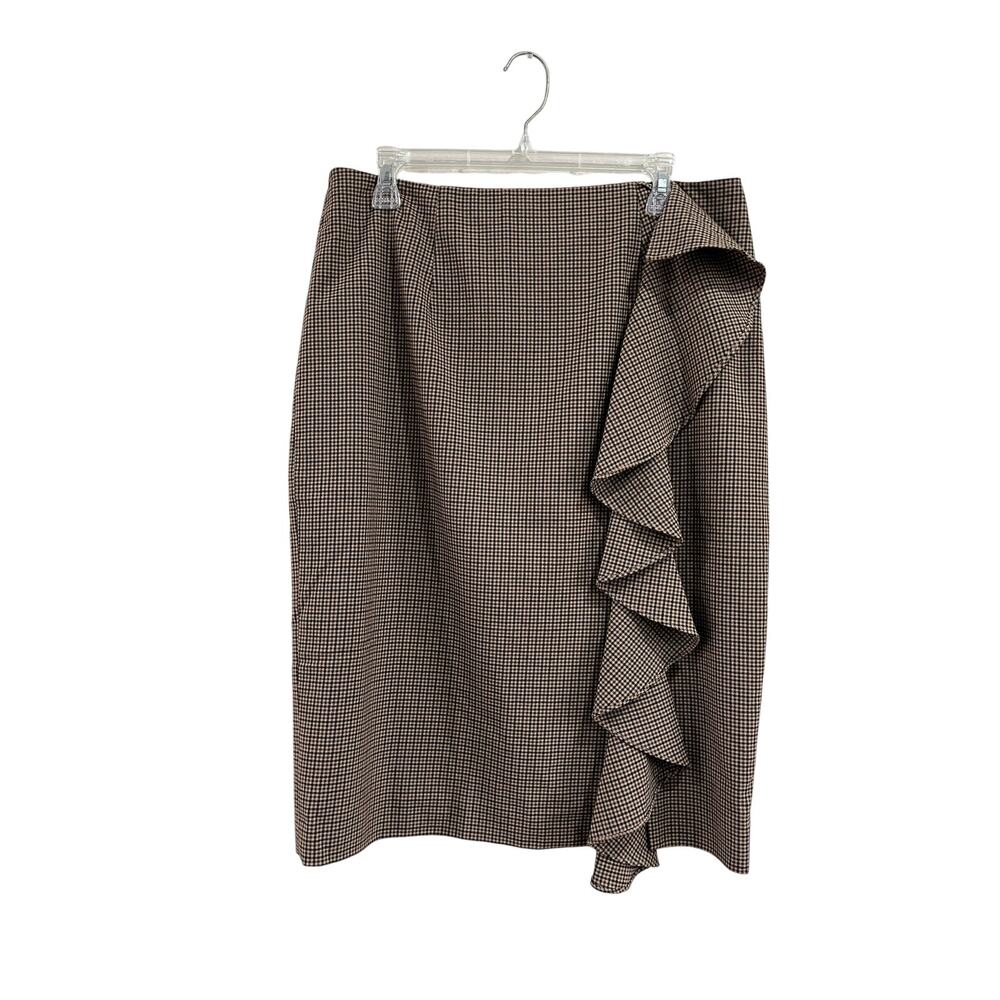 Antonio Melani Houndstooth Pencil Skirt Career Office Workwear Size‎ 12 Chic